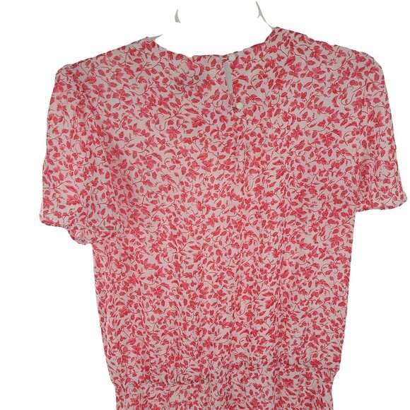 33. Joy Gordon Vintage Floral Print Dress red and white size 12 - Picture 8 of 10